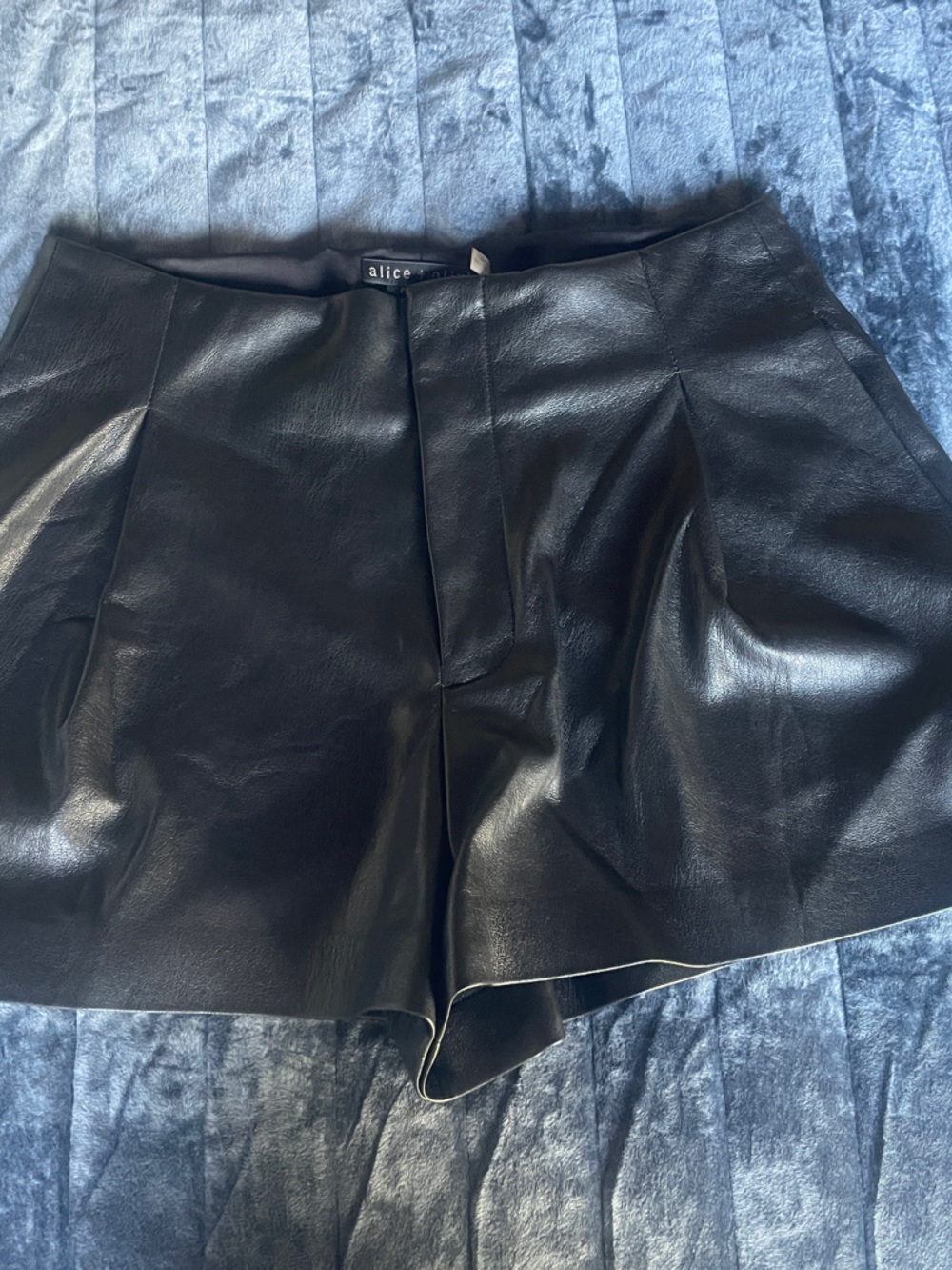 Black Faux Leather Women’s Shorts